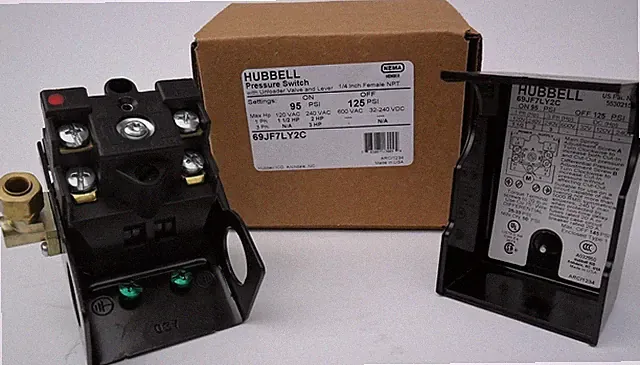 Furnas pressure switch replaces emglo dewalt jenny quincy rol-air 69JF7LY2C